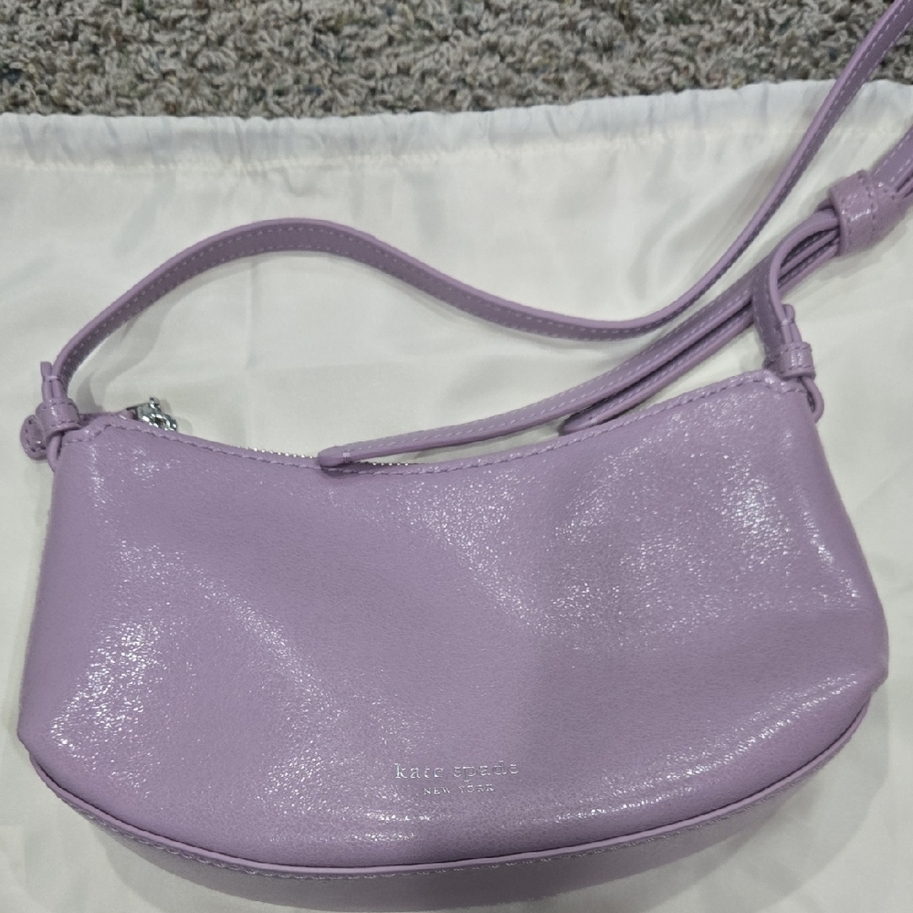 kate spade glossy lavender crossbody bag